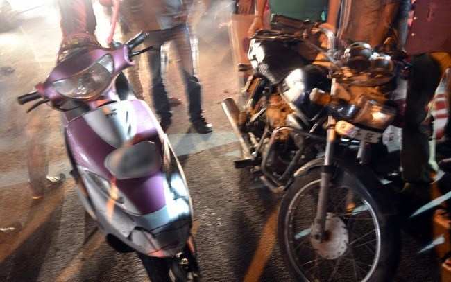 Two-Wheelers collide at Chetak, One seriously injured