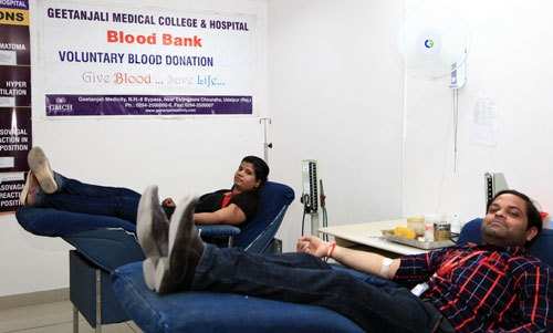 Blood Donation Camp organized at Geetanjali Hospital