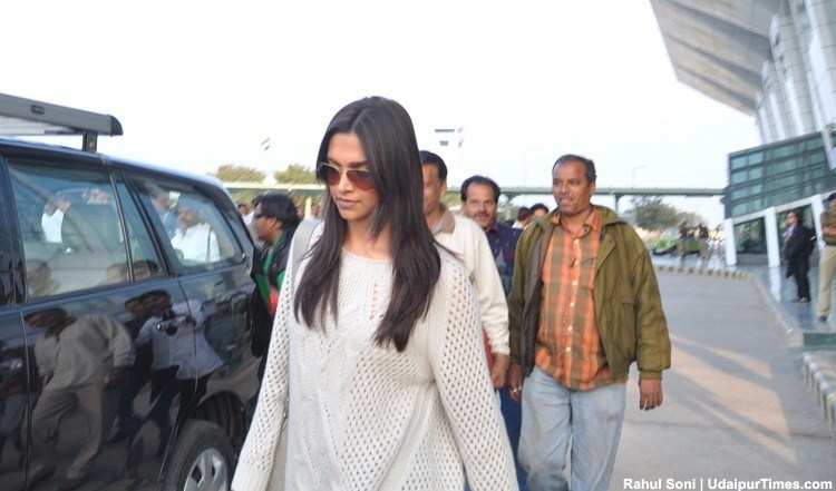 Deepika Padukone Arrives in Udaipur for Ram Leela shoot