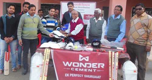Sports kit given to Nimbahera Club by Wonder Cement Ltd