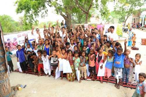 150 slum children of Bedavas in Udaipur demand school