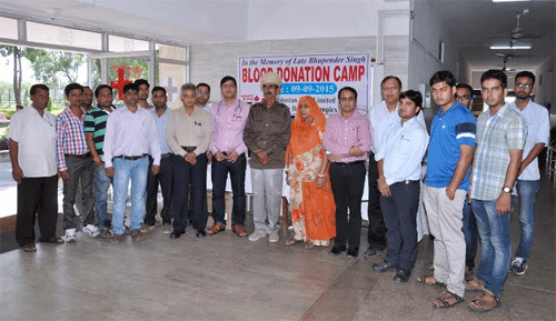 Blood Donation camp organized by Father in memory of Son