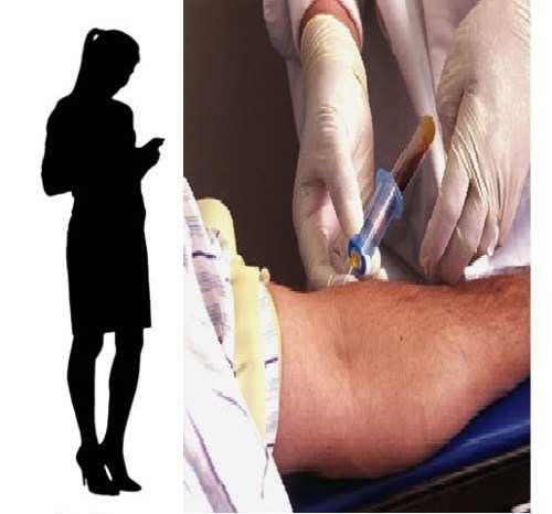 Negligent female staff-Blood sample of patient forgotten