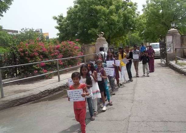 Children Protest against 5-year-old Girl’s Rape