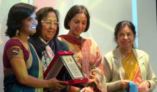 Social worker Usha Choudhary awarded in Delhi