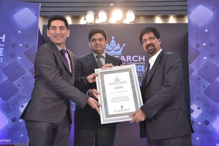 Elixir Technologies awarded Best Web Designing & Software Company in Rajasthan