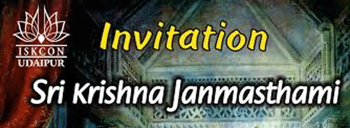 ISKCON Udaipur to celebrate Janmashtami on 5th & 6th Sept