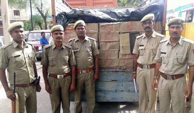 Illegal liquor seized from Truck