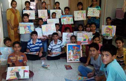 Kids paint snippets of Maharana Pratap’s Life at Workshop