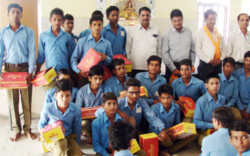 Free sports shoes distributed at government school