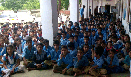 Govt. School students receive uniforms, stationery