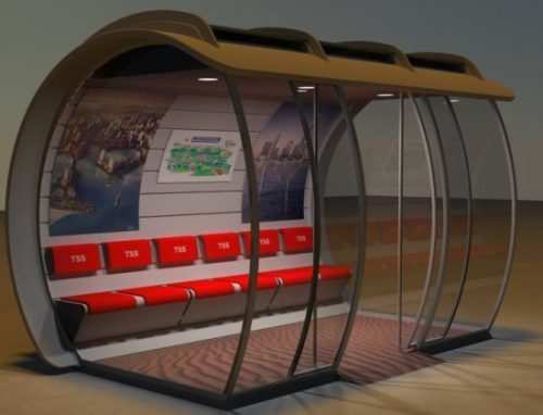 100 modern bus shelters as part of smart city project