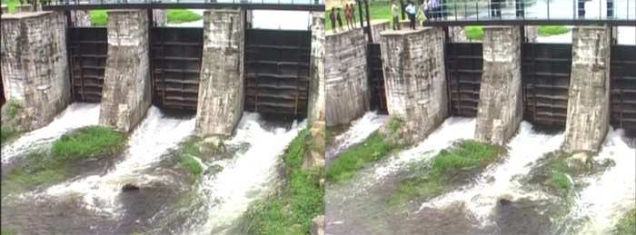 Swaroop Sagar gates opened for flushing Dirty water