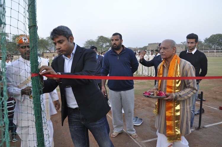 Ajay Jadeja Inaugurates New Cricket Pitch in Udaipur