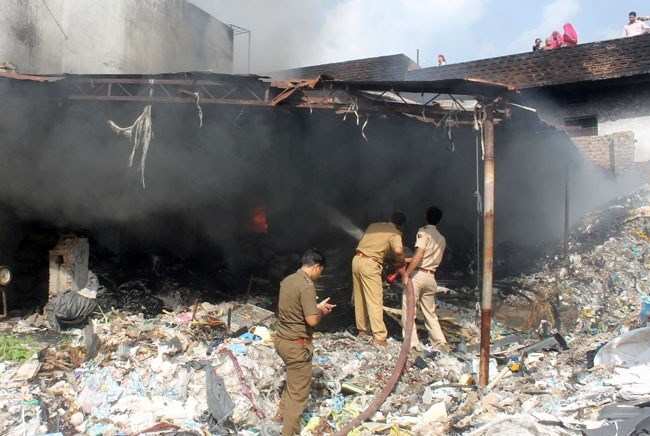 Scrape Depot catches fire, no casualties