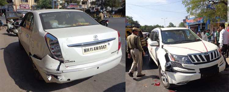 Auto-rickshaw roll-over, Injures Passengers