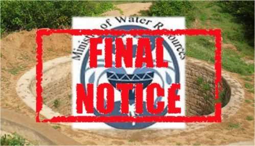 Important notice – NOC for use of Ground Water