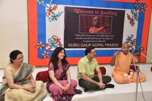 Guru Gaur Gopal Das visits Seedling