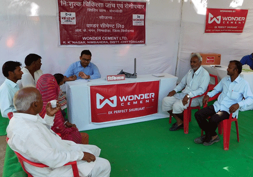 Wonder Cement organizes Health Camp at Borakheri