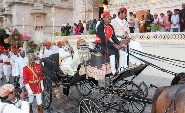 Traditional Holi celebration at City Palace