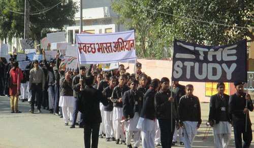 The Study students pay homage to Gandhi with Cleanliness Rally