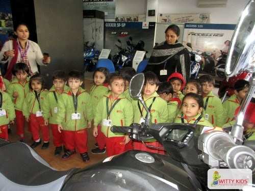 Witty kids on field trip to two-wheeler showroom