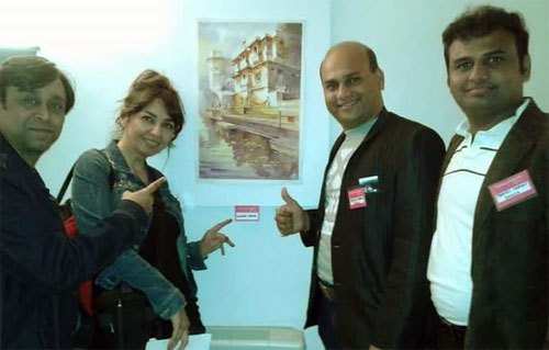 Anurag Mehta’s painting exhibited in Italy