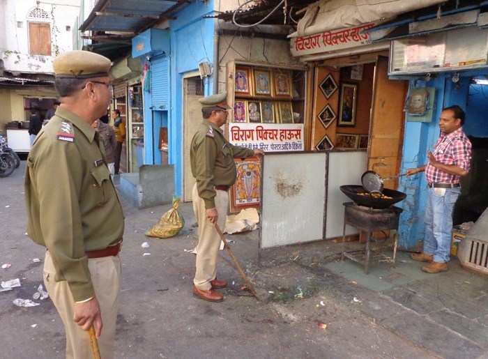 Udaipur Police Continues Drive against Encroachers