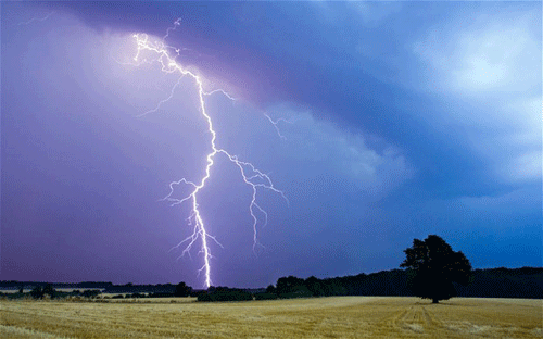 Farmer struck by lightning, dies