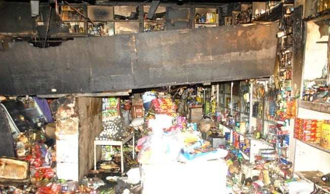 Provision Store at Fatehpura gutted in fire