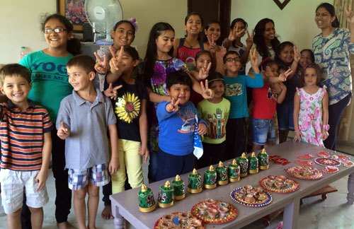 Kids explore creativity in Diwali Camp