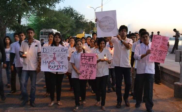 Protests in the city continues against Delhi Rape case