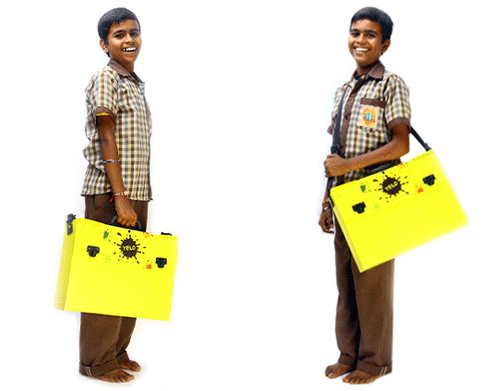 NGO Prayas builds Solar School Bag that Transforms into Writing Desk