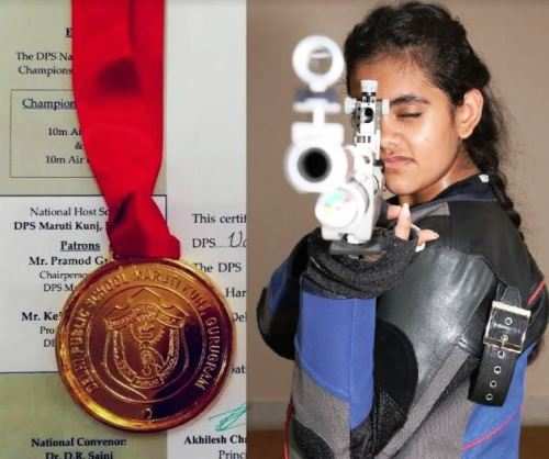 द डीपीएस नेशनल शूटिंग चेम्पियनशीप में उदयपुर की सुदीक्षा ने लहराया परचम