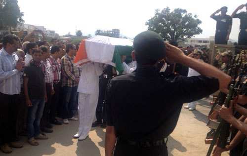 Body of Lieutenant Abhinav Nagori arrives home
