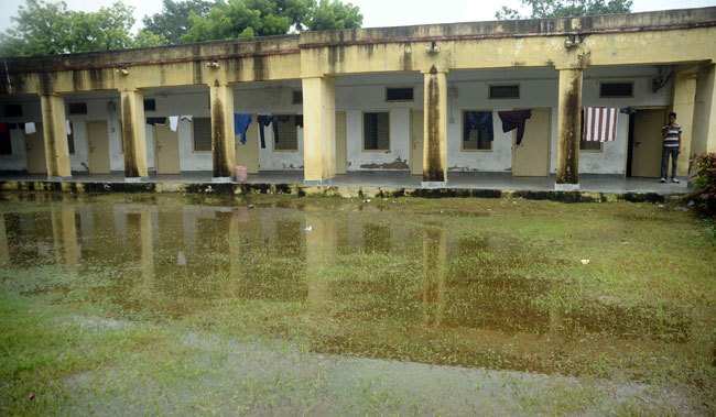 Students protest as Hostel flooded with rain water