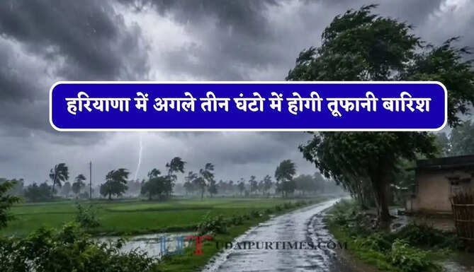 हरियाणा में&nbsp;अगले तीन घंटो में होगी तूफानी बारिश, विभाग ने जारी किया अलर्ट&nbsp;