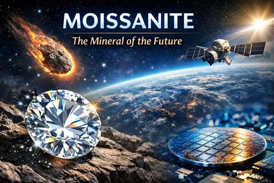 Colorless moissanite gemstone showing diamond-like brilliance and sparkle