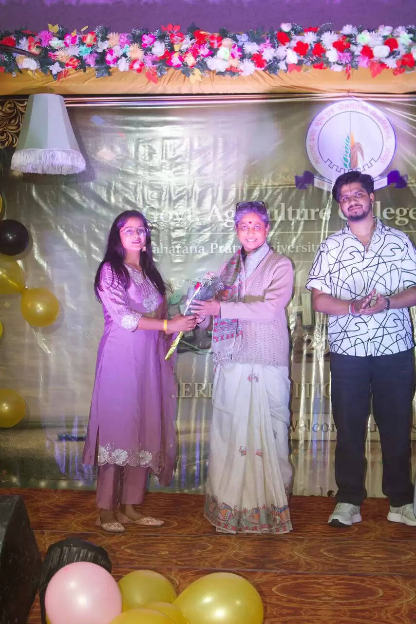 Second-year students of MPUAT affiliated Agriculture College Rawatbhata hosting the first Fresher’s Party for newly admitted students