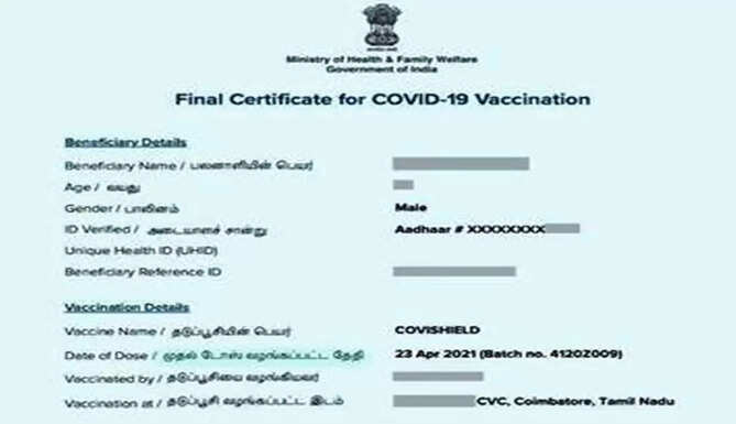 Covid Certificate