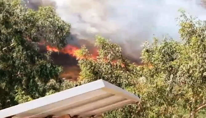 fire at uday sagar hills