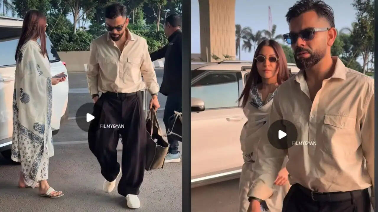 Virat Kohli and Anushka Sharma Spotted Leaving Mumbai Airport Ahead of IPL 2026