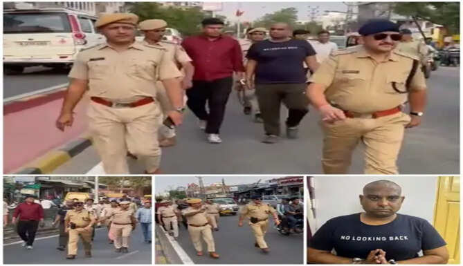Accused arrested paraded by police 