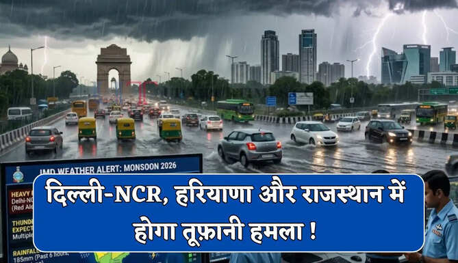 अगले कुछ घंटों में दिल्ली-NCR, हरियाणा और राजस्थान के कई जिलों में होगा तूफ़ानी हमला ! IMD का अलर्ट