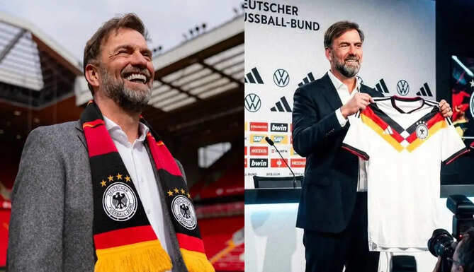 Jurgen Klopp during his unveiling as Germany's new head coach ahead of the 2030 FIFA World Cup campaign.