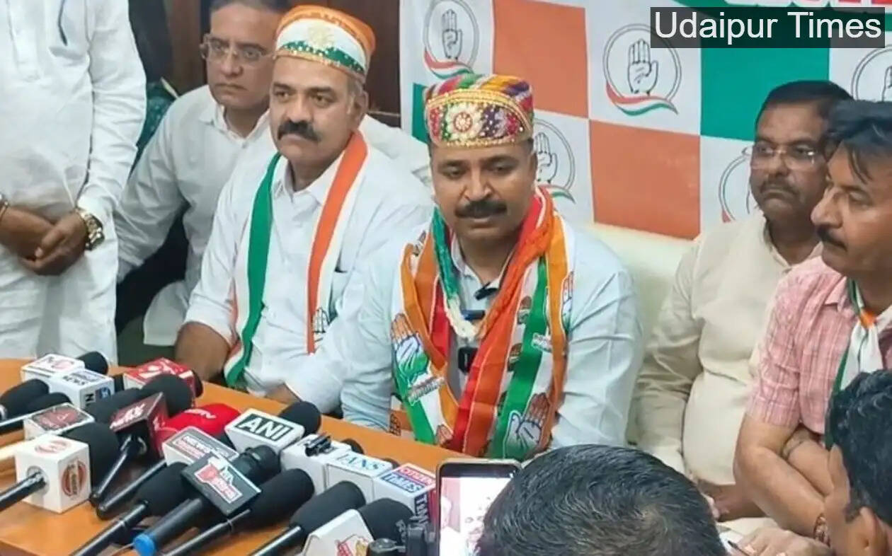 Tikaram Juli addressing media in Udaipur raising concerns over Udaipur Files case