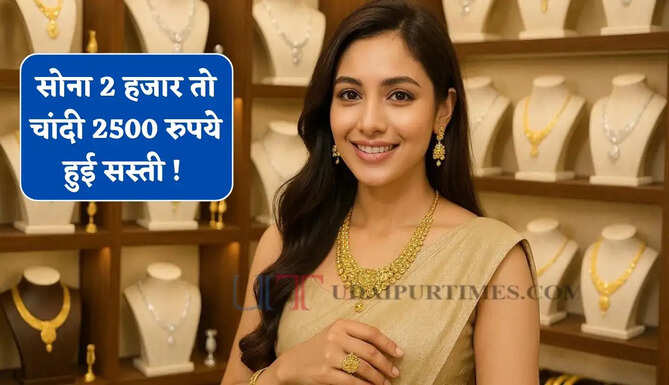 सोना 2 हजार तो चांदी 2500 रुपये हुई सस्ती ! जाने आज के नए भाव&nbsp;