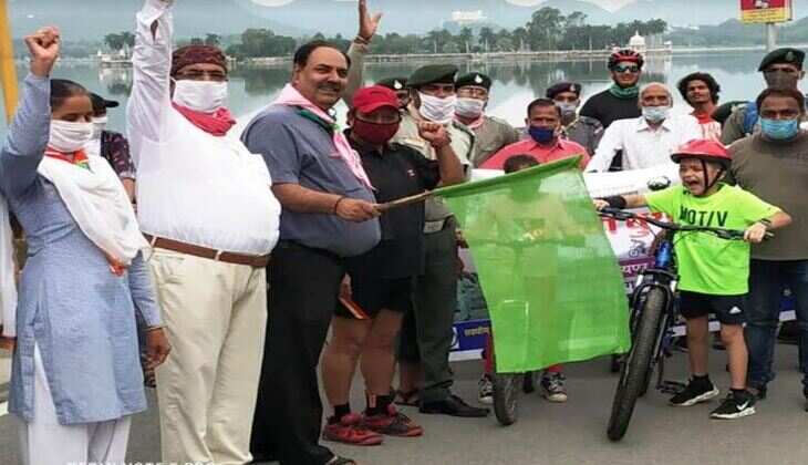 रन फॉर फिट इंडिया साइकिल रैली का आयोजन