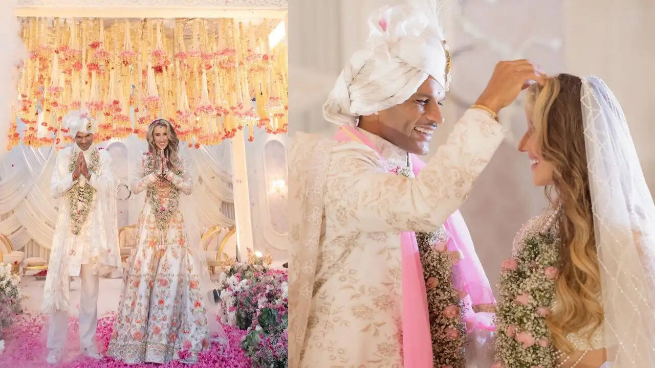 Shikhar Dhawan Marries Sophie Shine in Grand Indian Ceremony