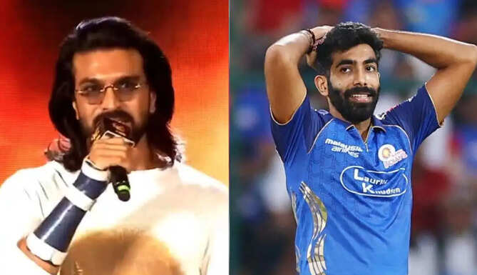 Ram Charan during Peddi event after viral Jasprit Bumrah mix-up controversy
